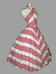 1950's red and white halter dress